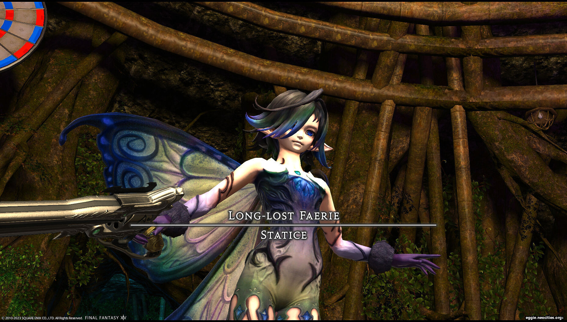 Statice boss from Aloalo dungeon. The text reads Long-lost Faerie Statice