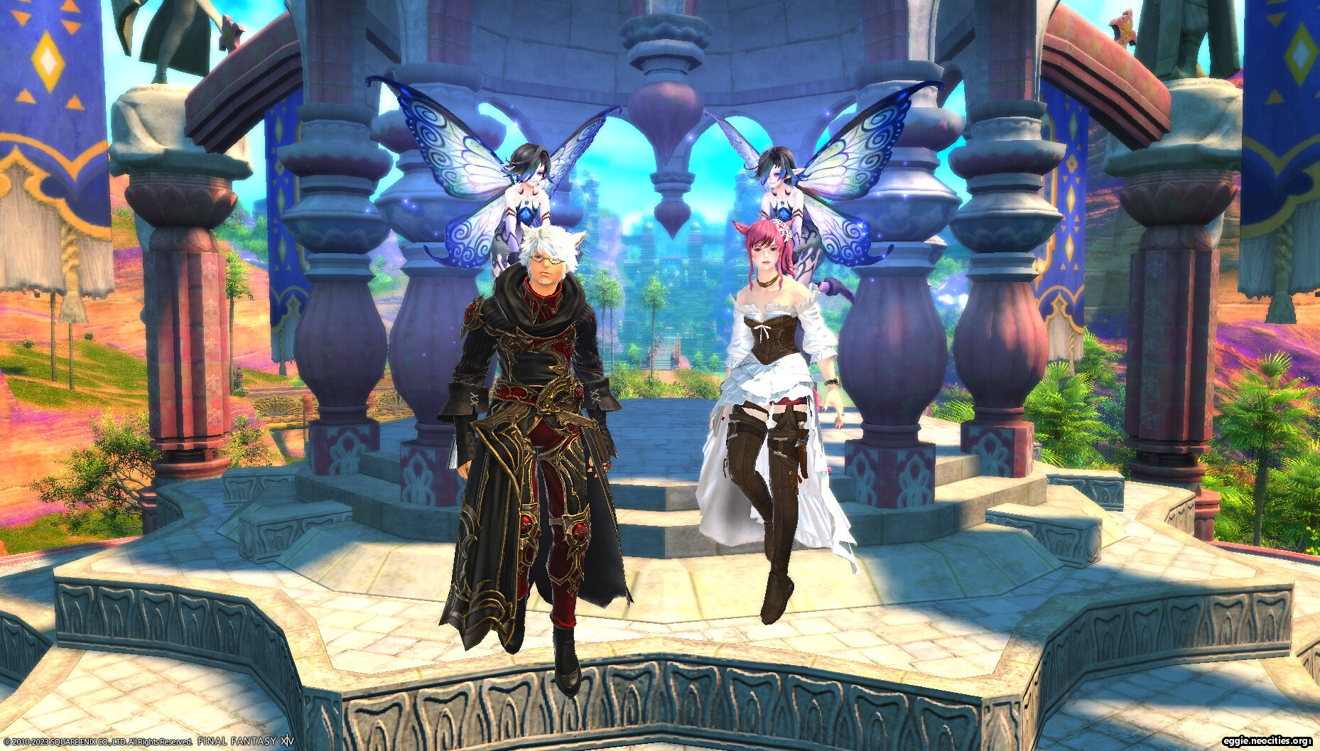 Xarale and Zel in Thavnair with their Statice mounts.