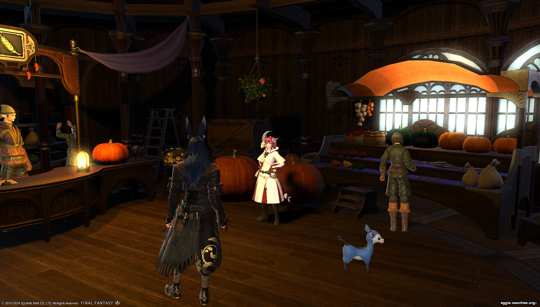 Zel and Cyrene hanging out in the botanist guild building