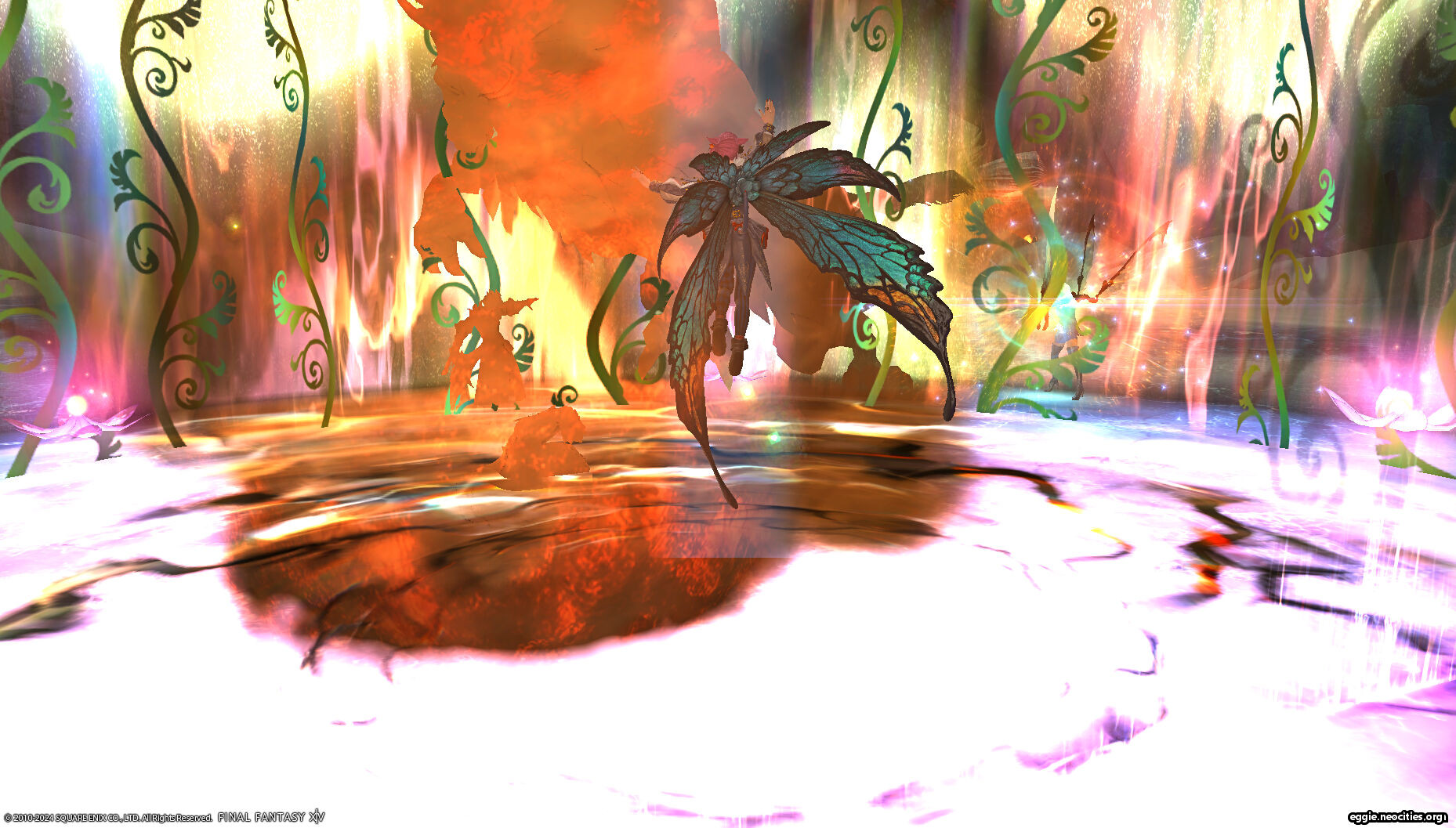 Zel casting Being Mortal, displaying the Titania wings
