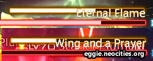 Two casting bars for Suzaku. One skill is called Eternal Flame, and the other is called Wing and a Prayer