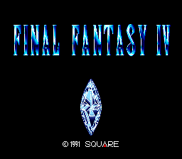 Title screen for Final Fantasy 4 Namingway edition.